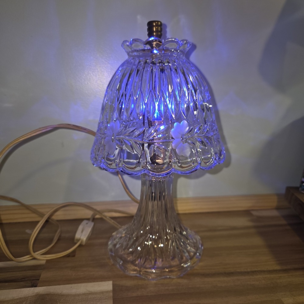 Vintage Princess House Heritage Crystal Romance Vanity Boudoir Lamp 10.5 In
